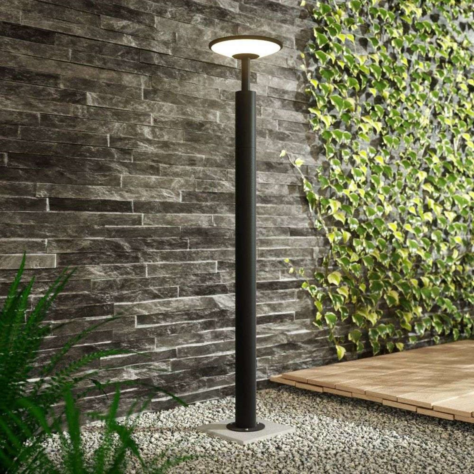 Fenia Utomhus Trädgårdslampa H100 Anthracite/Opal - Lucande