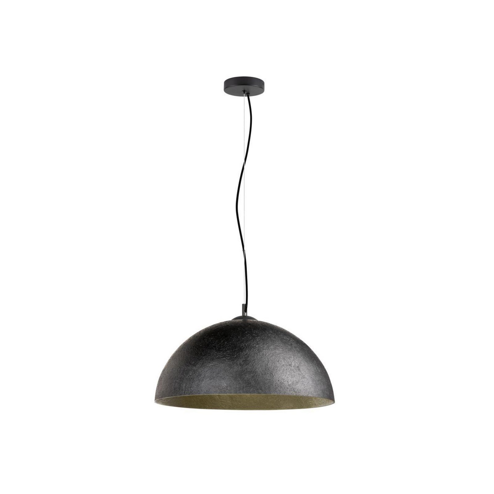 SLV Żyrandol Forchini, 50 cm, czarny/złoty, tworzywo sztuczne