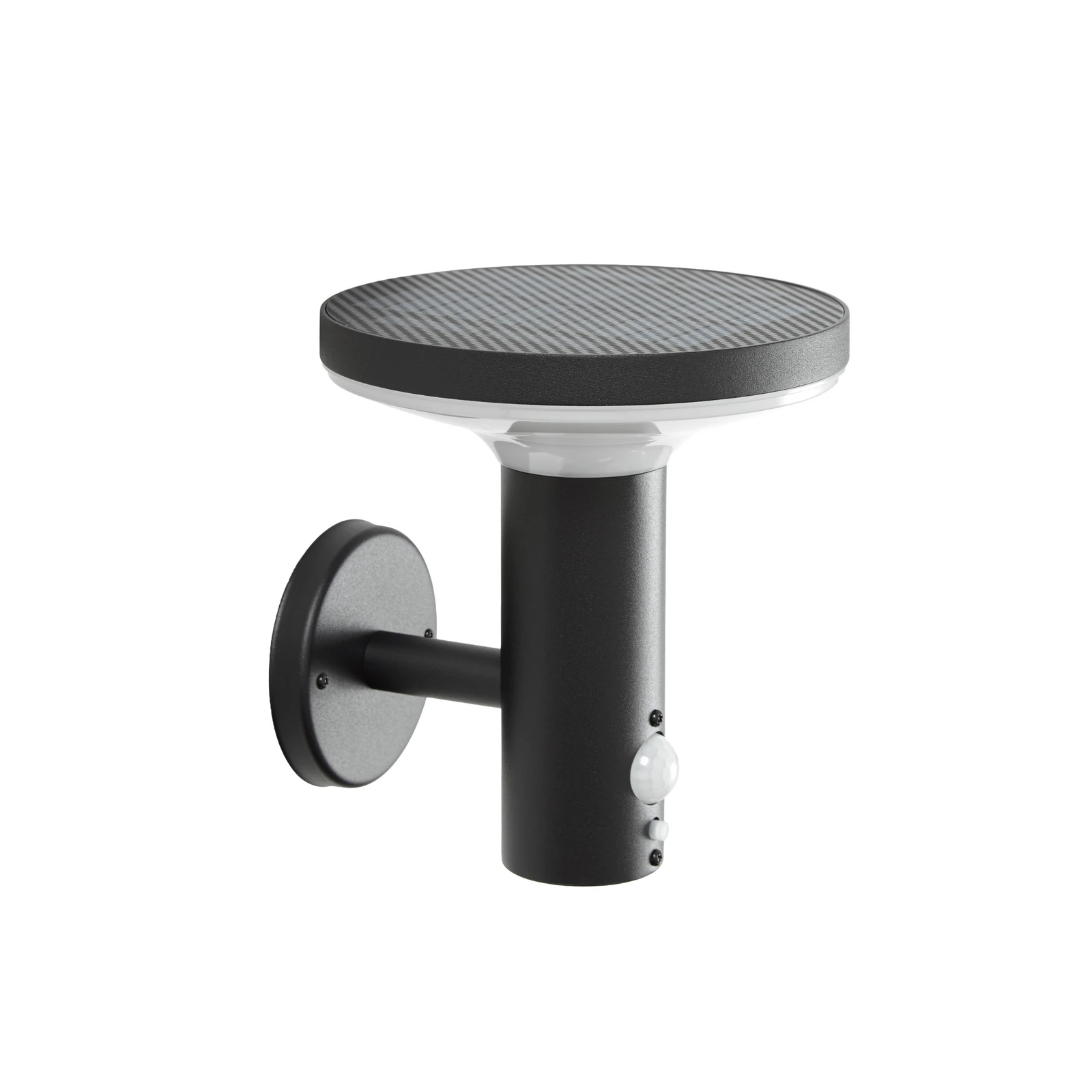 Φωτιστικό τοίχου PRIOS LED με ηλιακή ενέργεια Kalen, 17 cm, μαύρο, με αισθητήρα