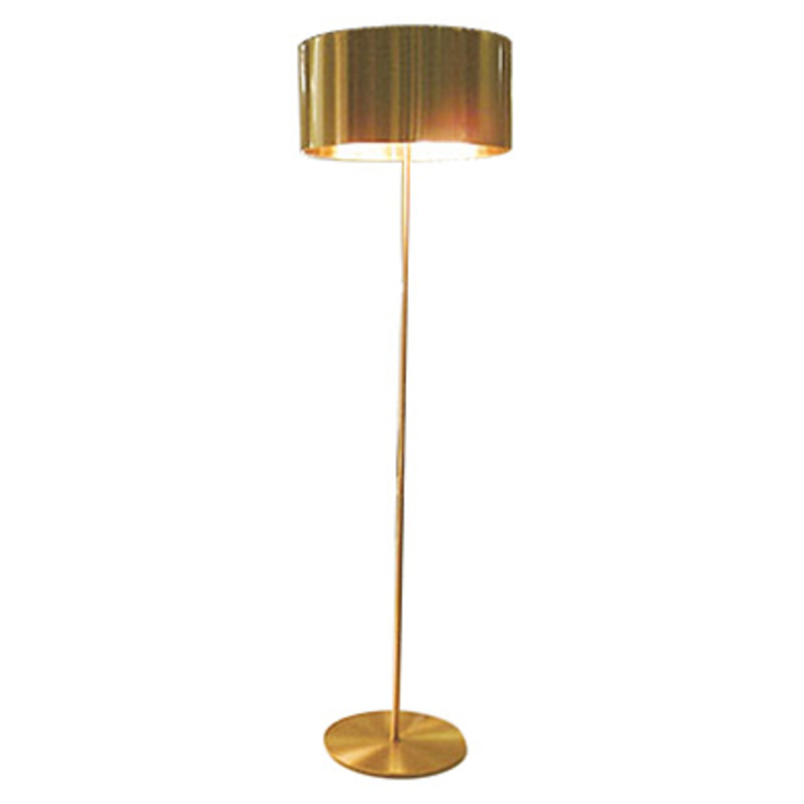 Oluce Switch - złota designerska lampa podłogowa
