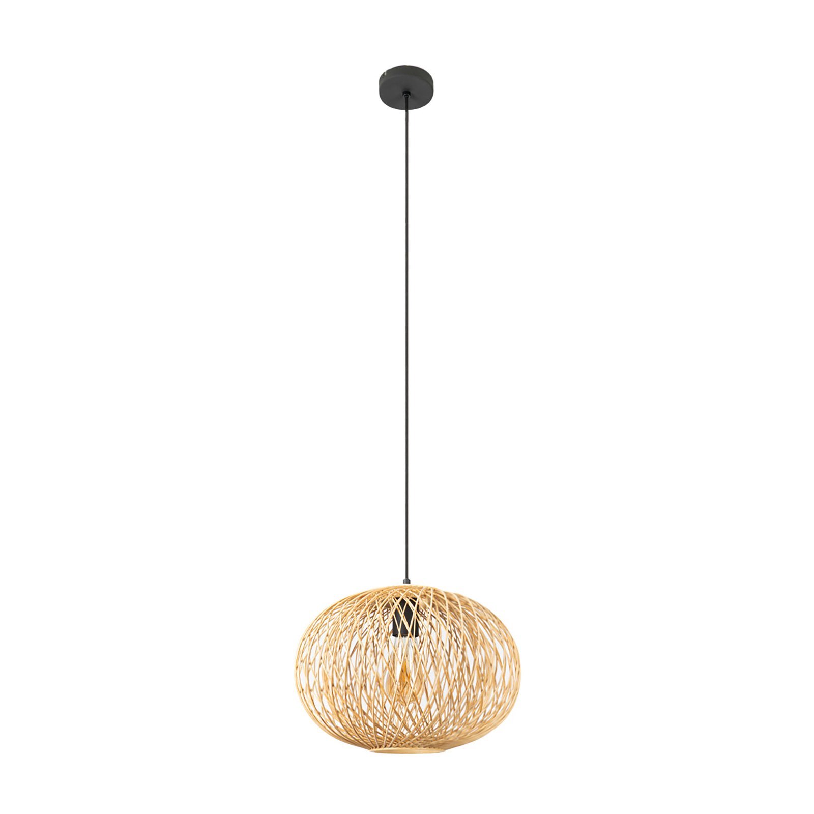 Solvira Pendant Bamboo/Black - Lindby