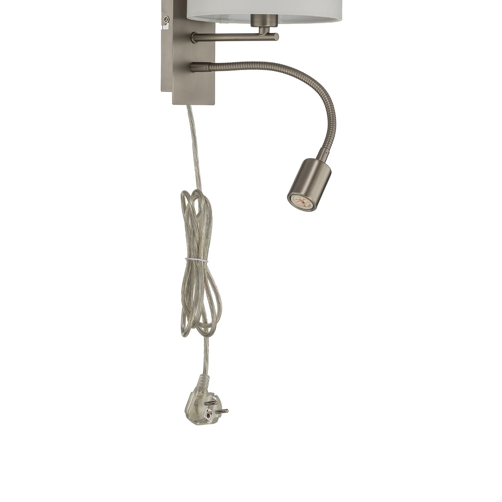 Florens Vegglampe White/Nickel - Lindby Florens Vegglampe White/Nickel - Lindby