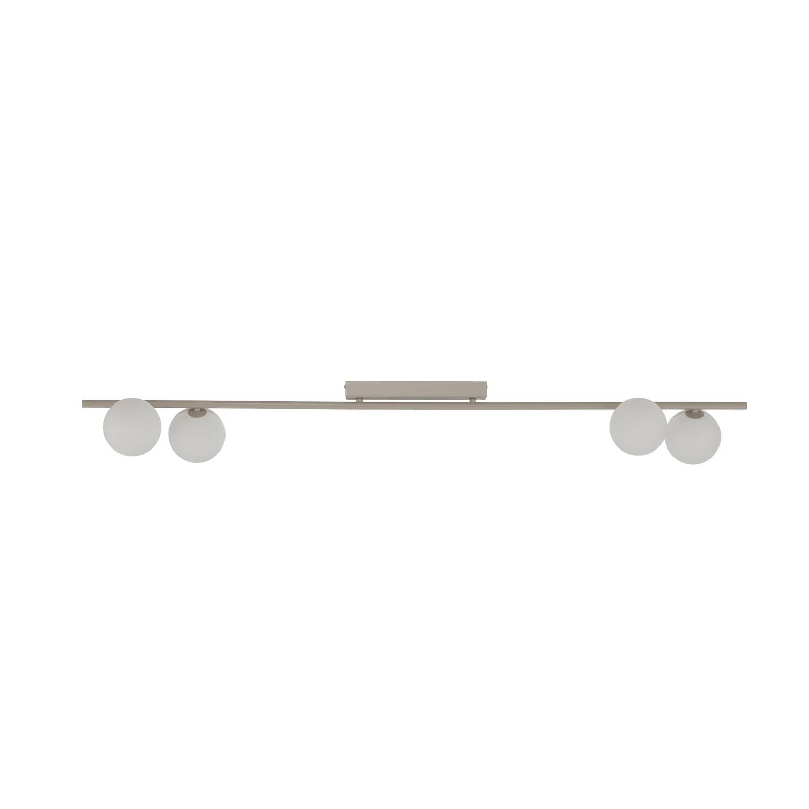 Lampa sufitowa Imelo, kremowa, 4-punktowa, szkło, długość 140 cm