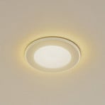 Lindby LED-inbyggnadslampa Toka, 4,9 W, vit, plast, CCT