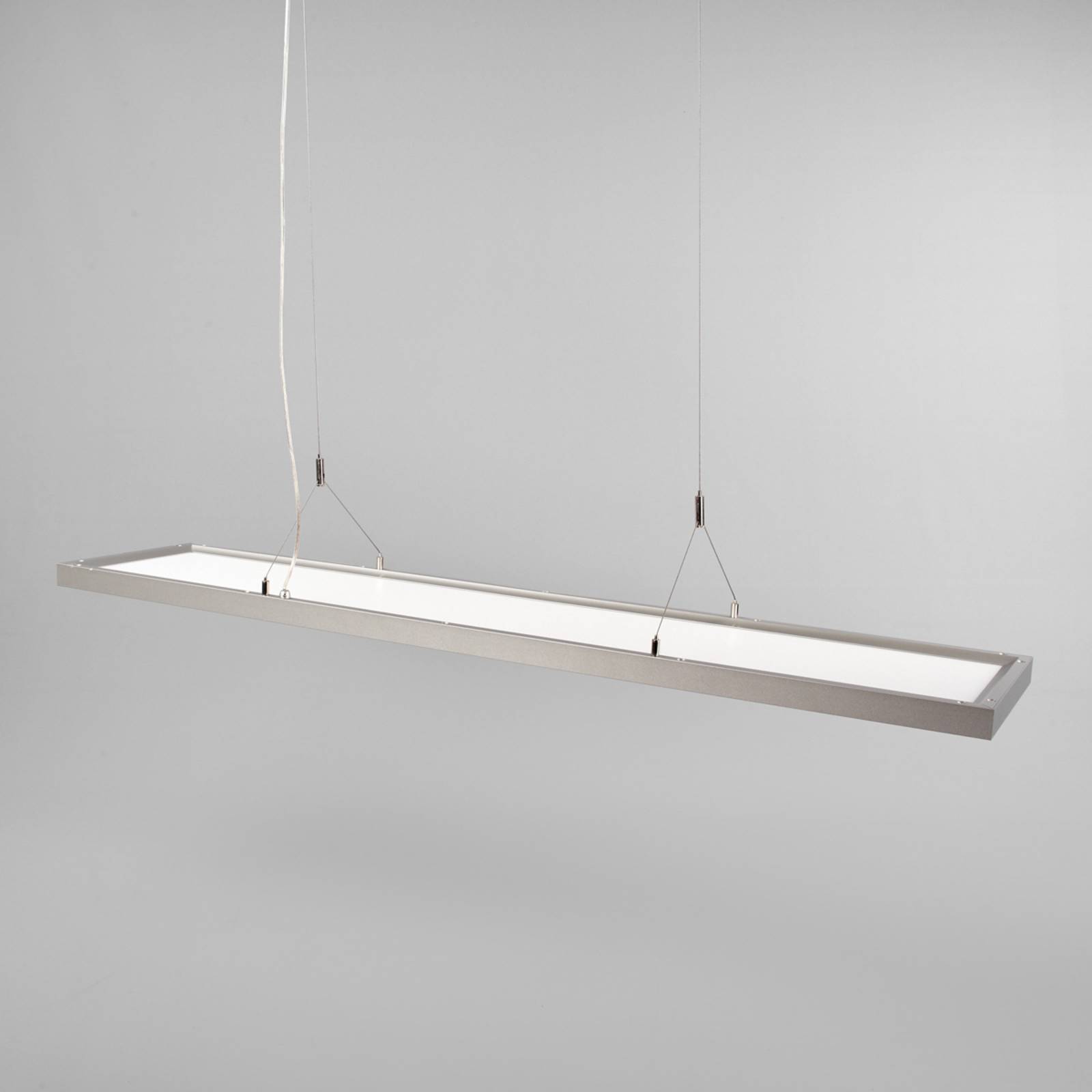 Arcchio lampa wisząca LED Dorean, srebrny, metal, 120cm