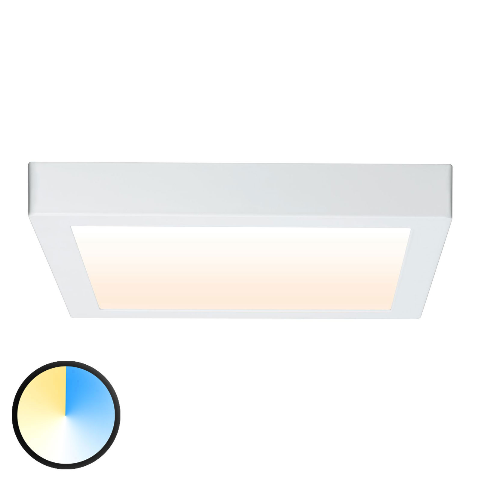 Paulmann Carpo LED ceiling lamp white 30 x cm, for Living / Dining Room, metal, plastic, 16 W, energy efficiency: A+, L: 30 cm, W: 30 cm, H: 3.8 cm
