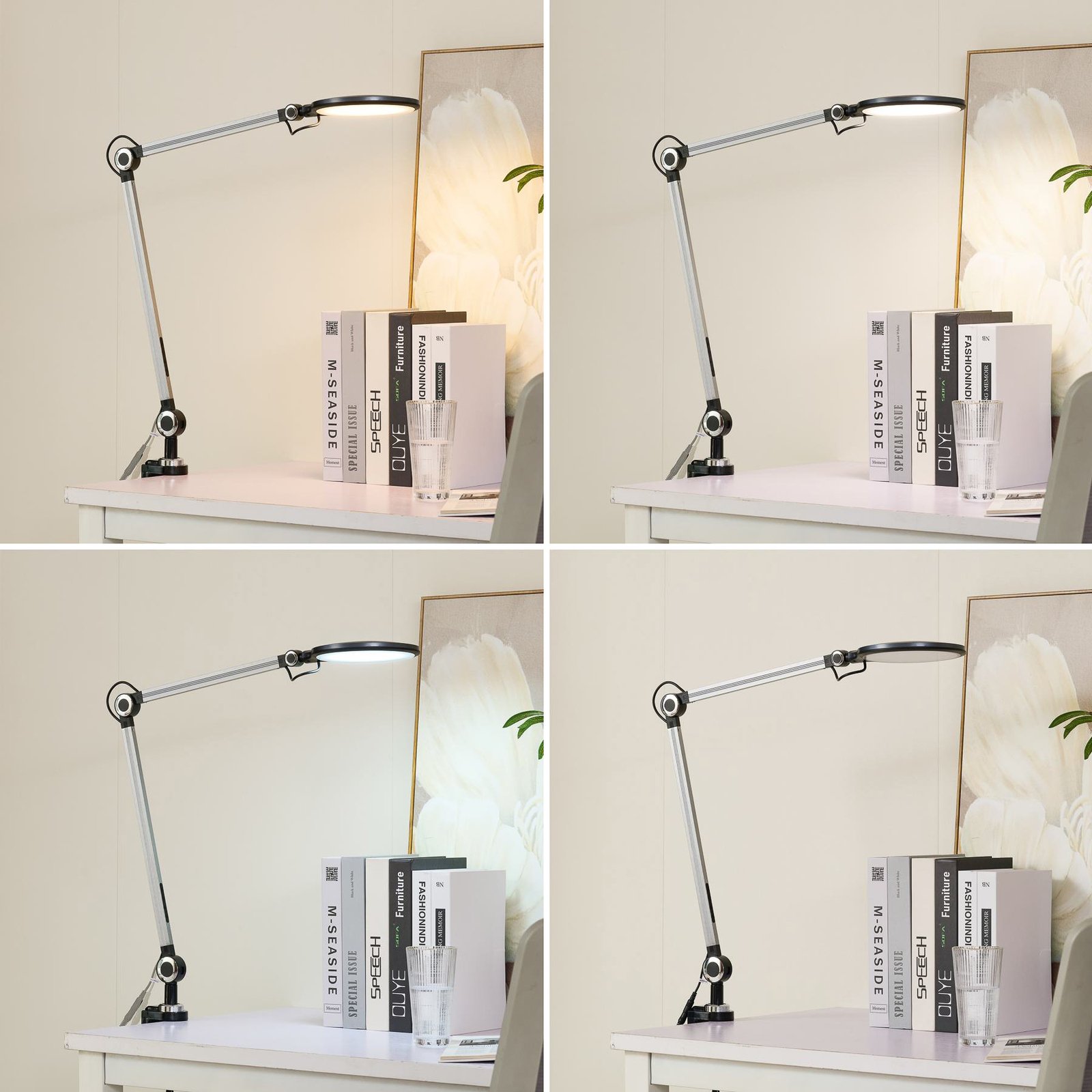 Nyxaris LED Lampa Stołowa w/Clamp CCT Grey - Lucande
