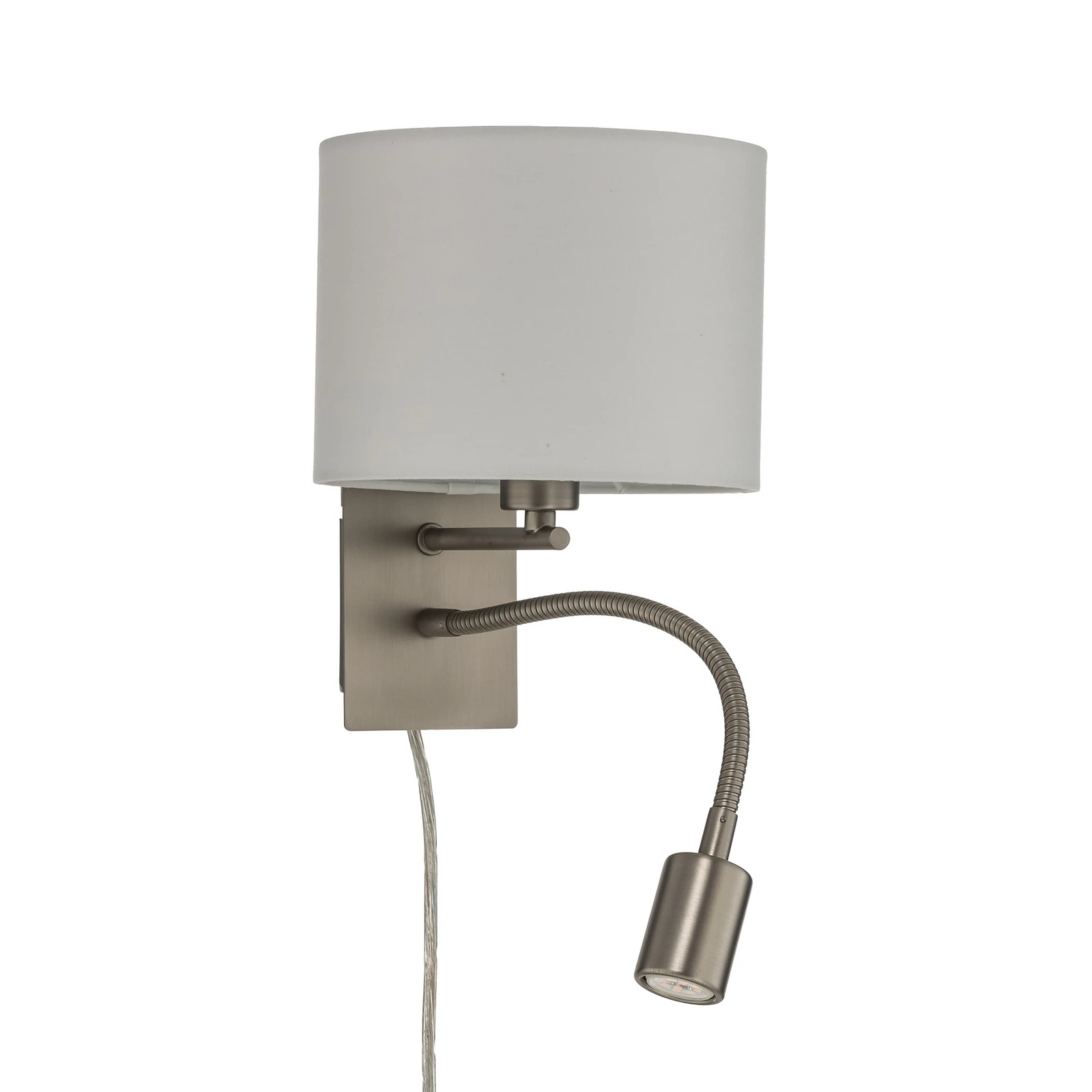 Lindby applique Florens, nichel, lampada a LED da lettura, 23,5 cm