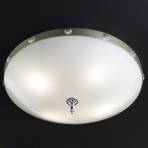 Glas-plafondlamp Elegantia in chroom