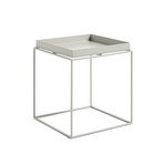 Tray sidobord, krämvit, stål, 40 x 40 cm - HAY