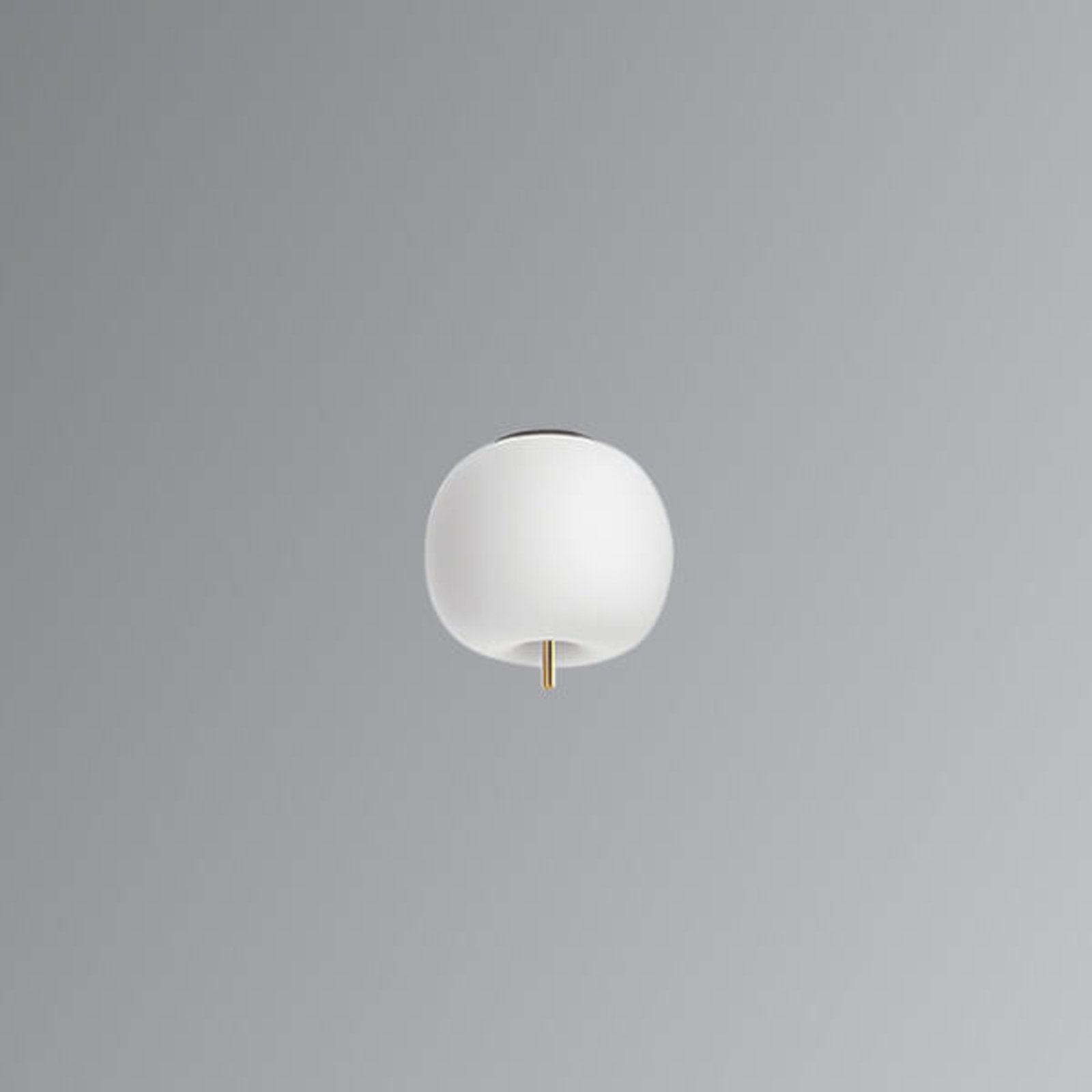 Kundalini Kushi - LED ceiling light brass 16 cm, for Living / Dining Room, metal, glass, 5.5 W, energy efficiency: A+, H: 16 cm