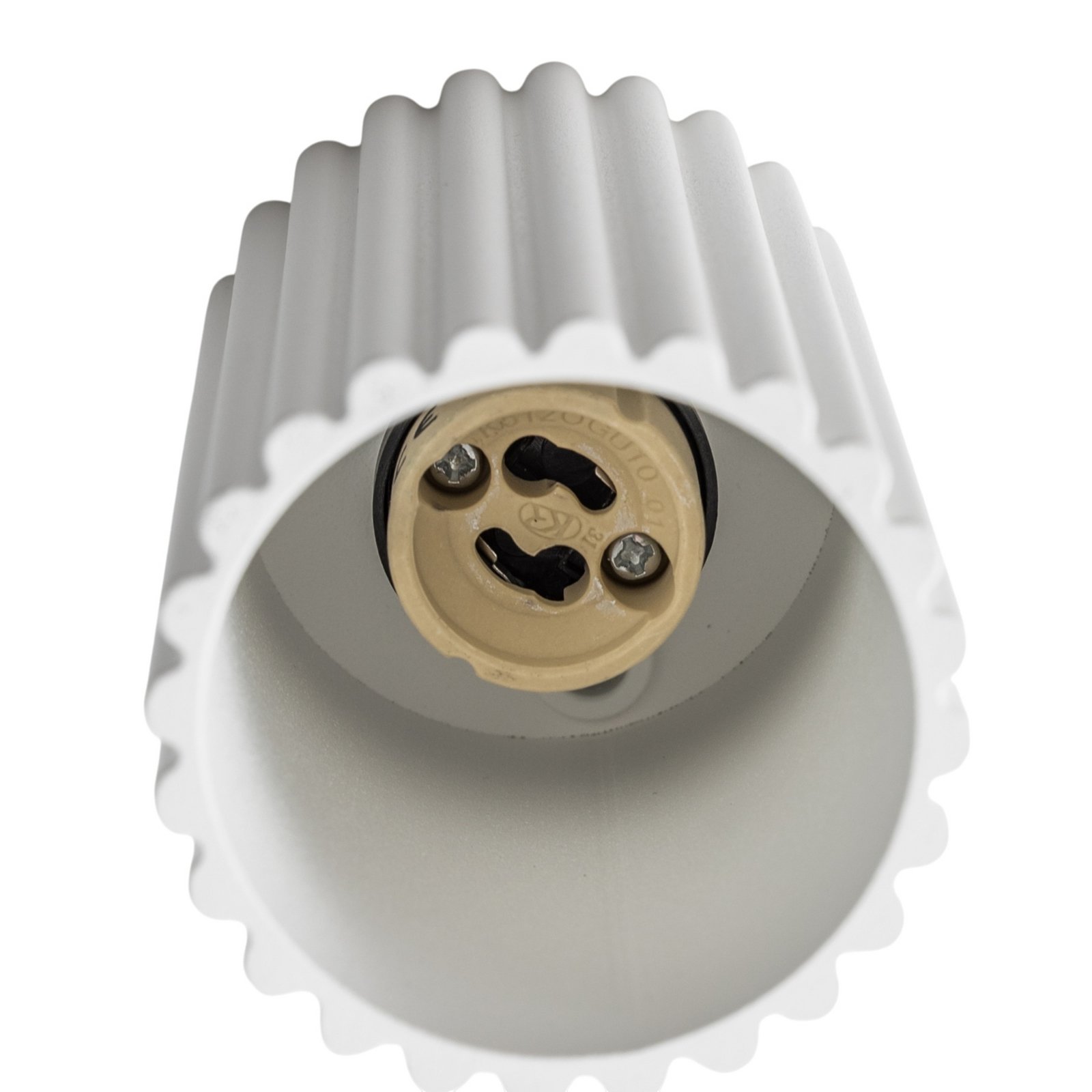 Carbon ceiling light, white, height 10 cm, aluminium