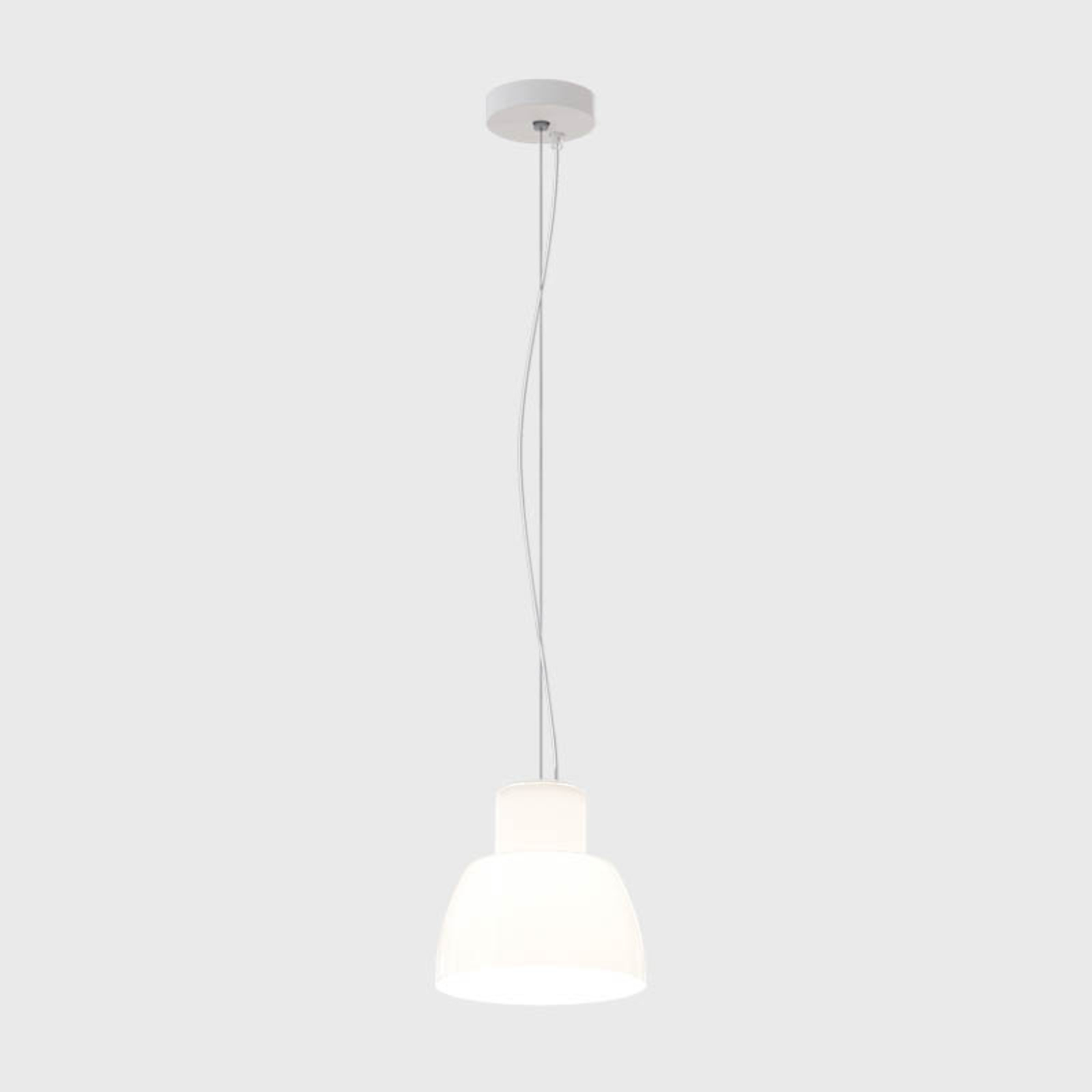 Lampa wisząca Nemo Lorosae, biała, Ø 20 cm, szkło, E27