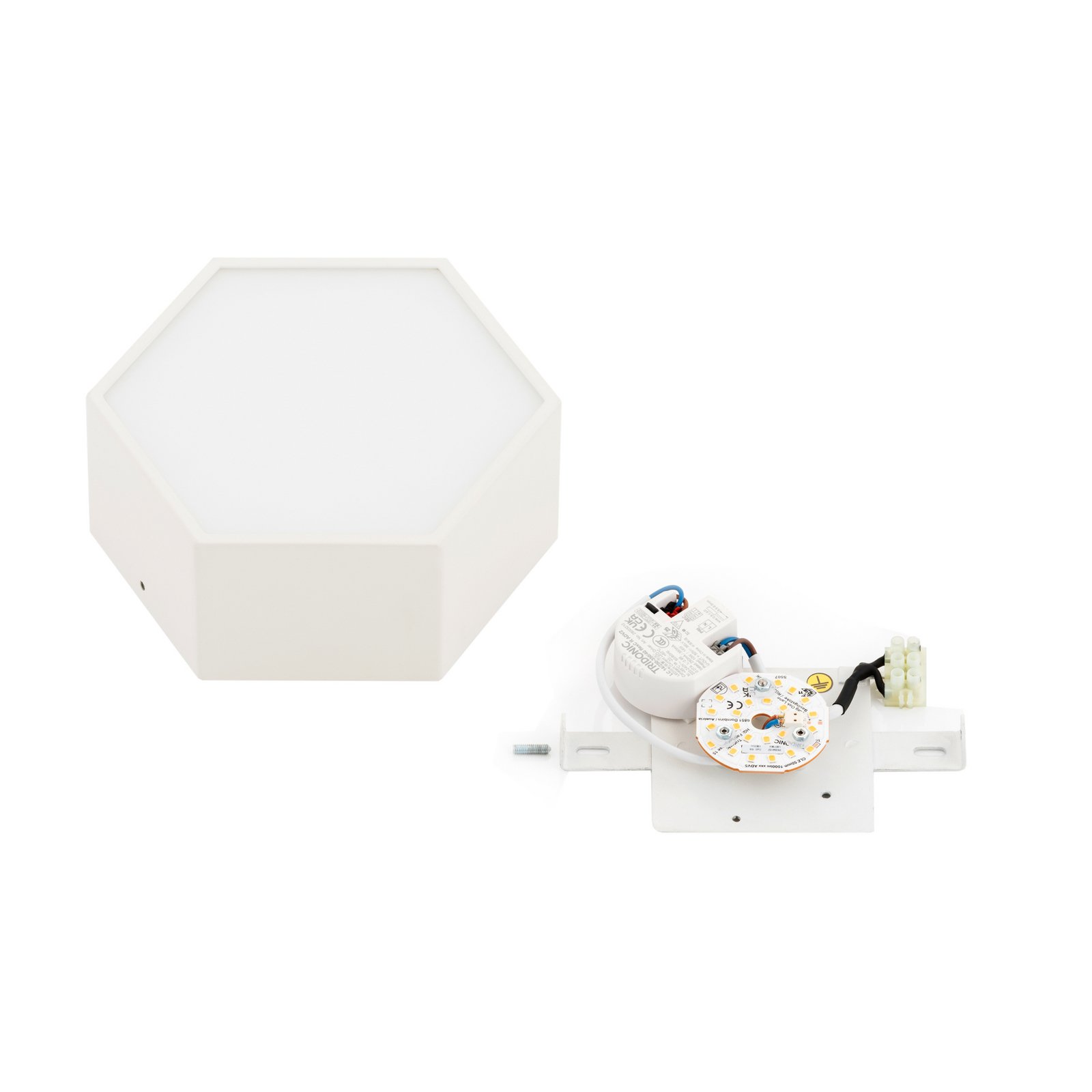 Libre LED ceiling light, cream white, steel, 3,000 K