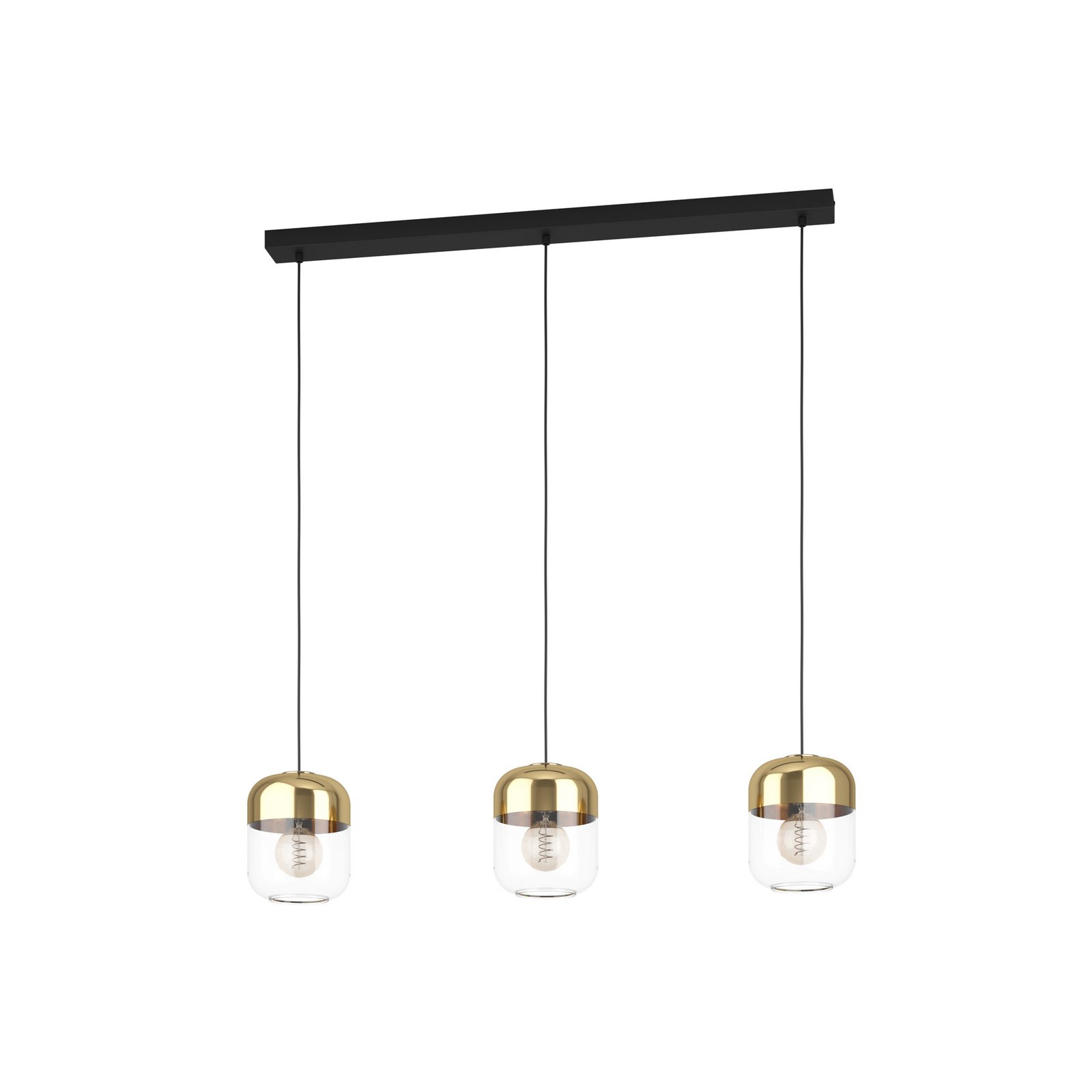 EGLO "Maryvilla" pakabinamas šviestuvas aukso/skaidrus, trijų lempų