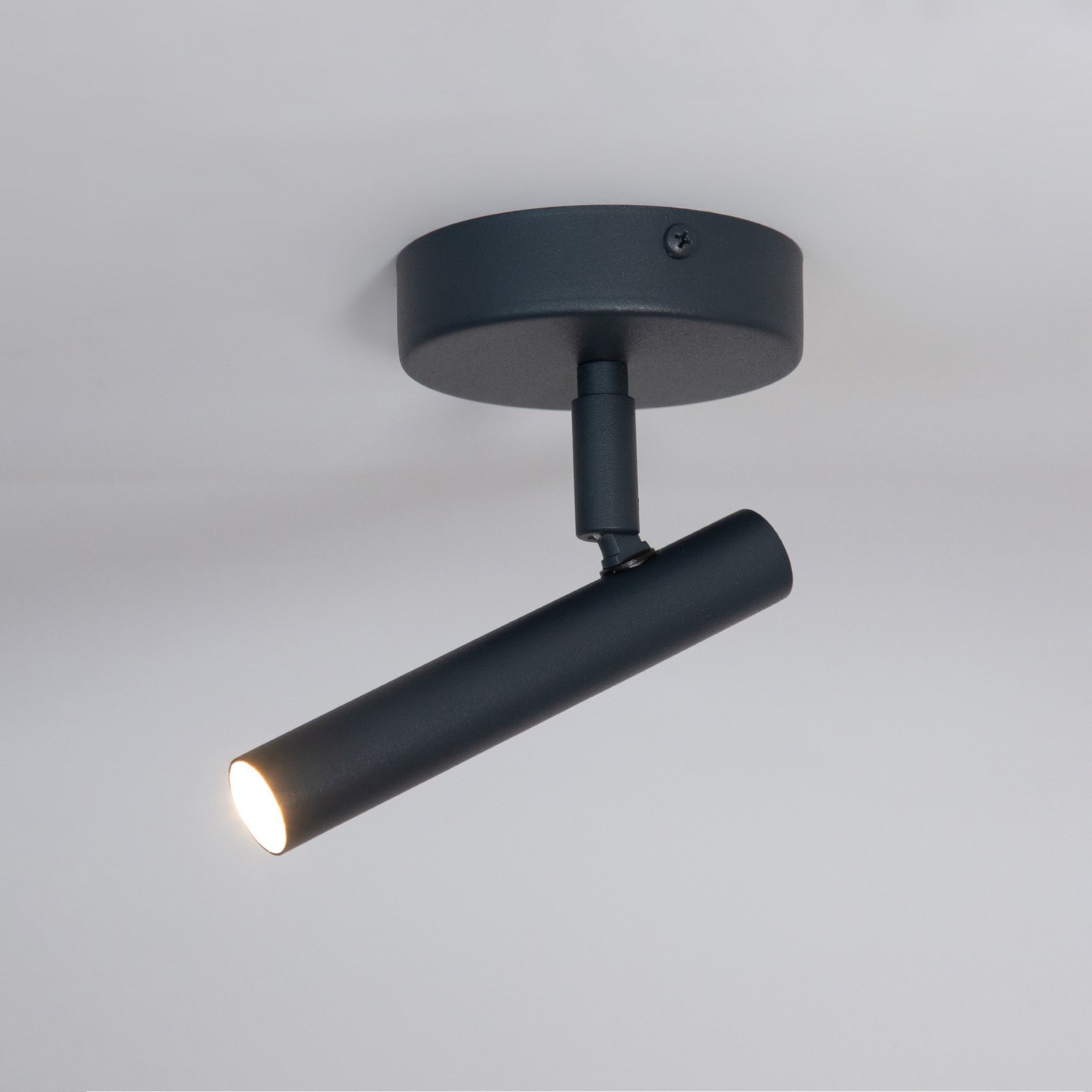 Sopel wall light, anthracite, 1-bulb, steel, height 15 cm