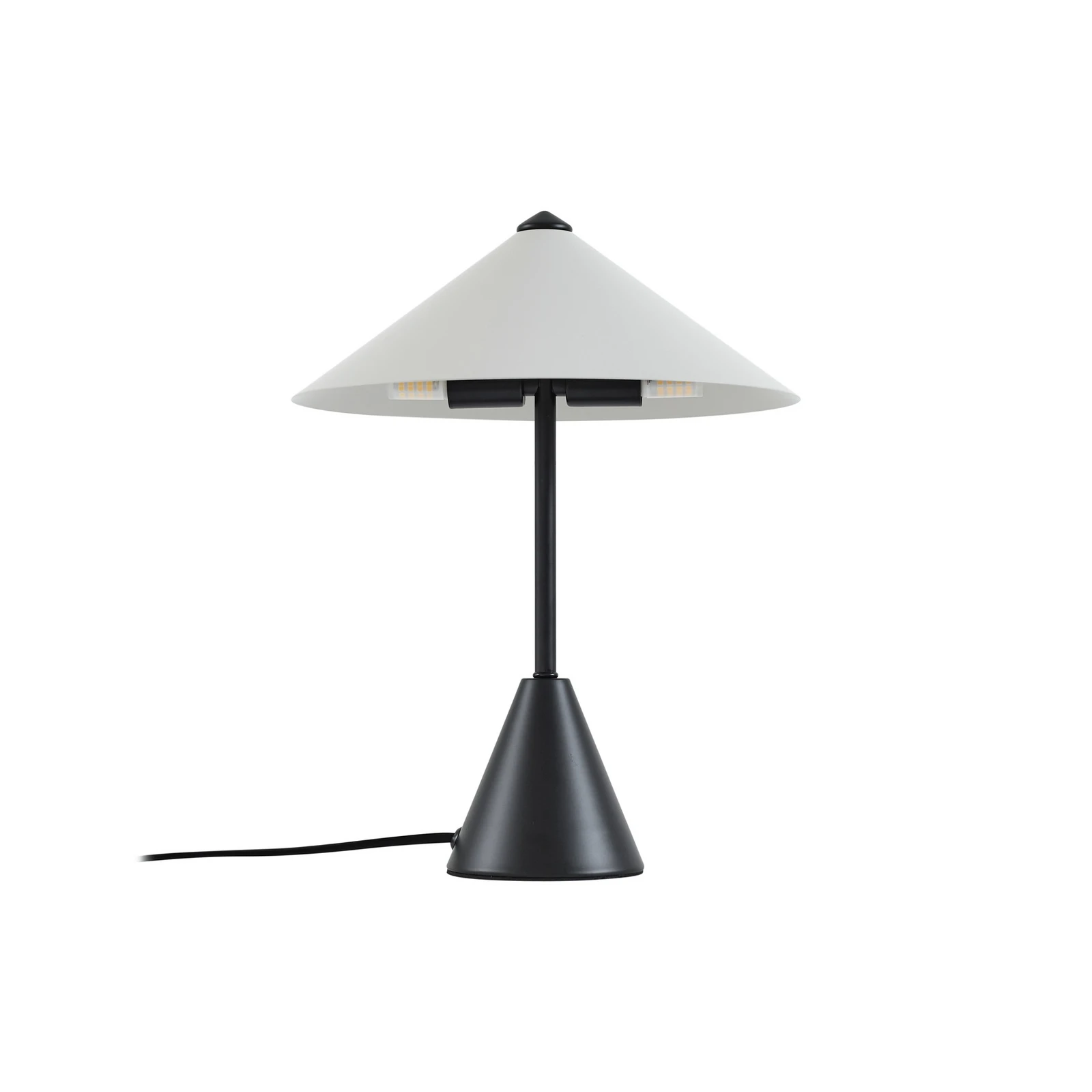 Lindby Norvik stolna lampa, visina 35 cm, crna/siva, metalna