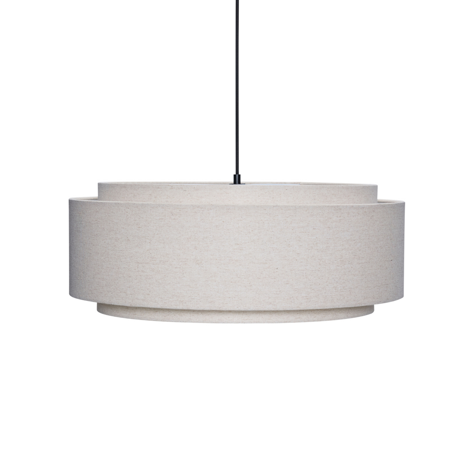 HÜBSCH Hängelampe Sable, sandfarben, Ø 60 cm, Textil