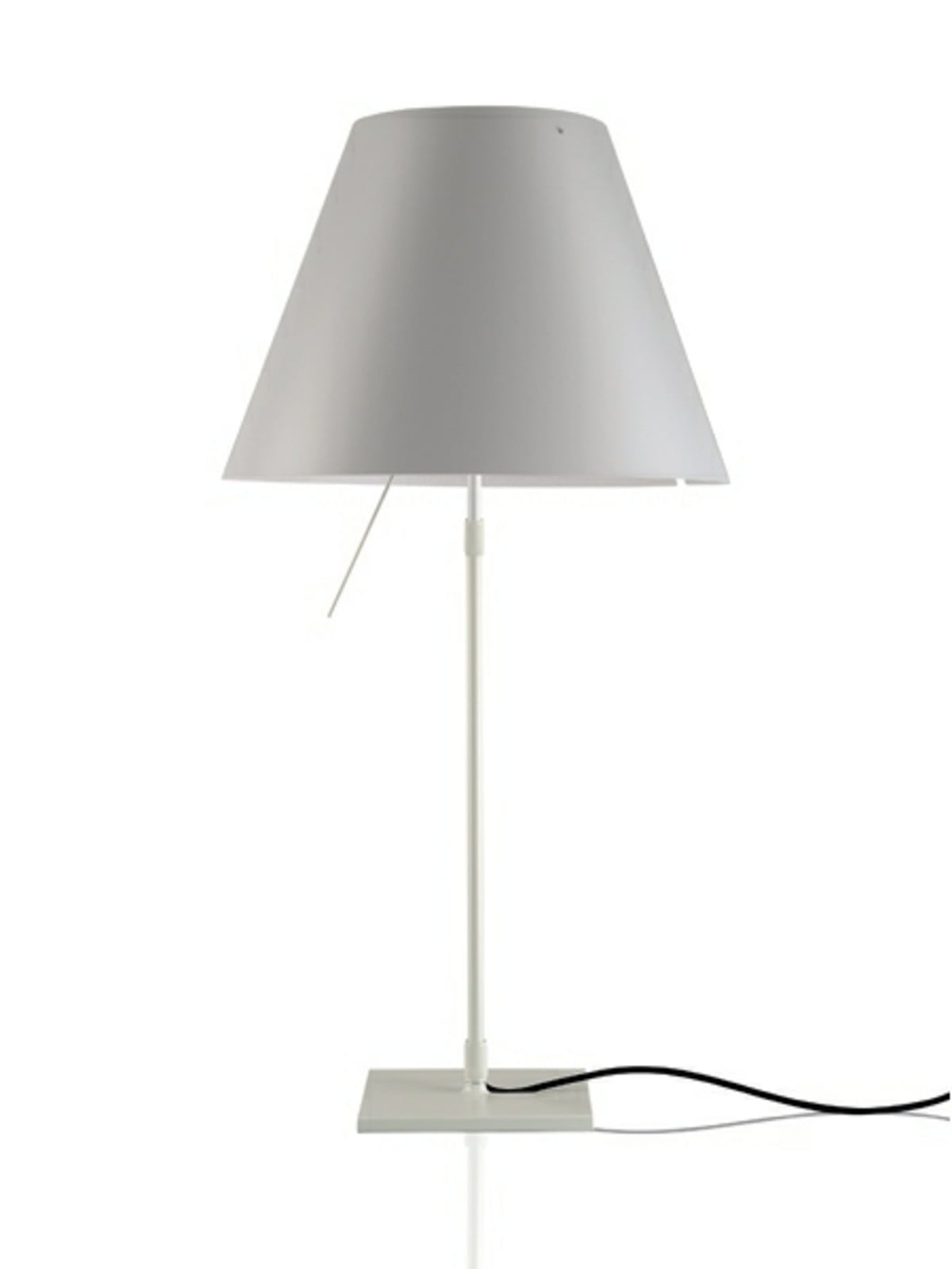 Costanza Tischleuchte Alu/Mistic White Luceplan - Wohnzimmer - Aluminium