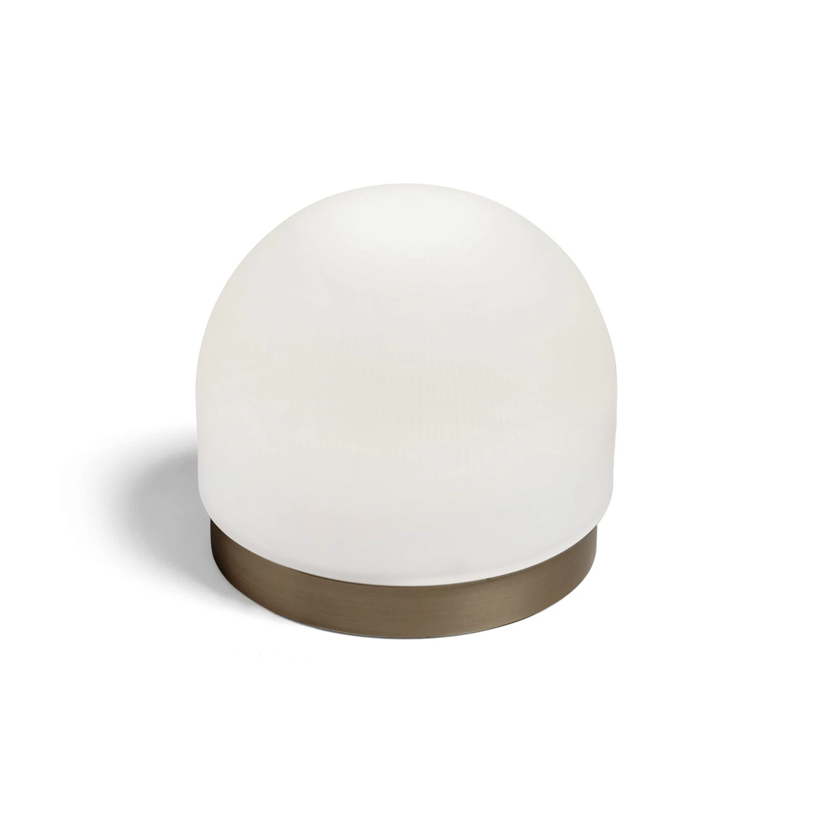 Stolna lampa Domu, Ø 15 cm, bronca/bijela, staklo, GX53