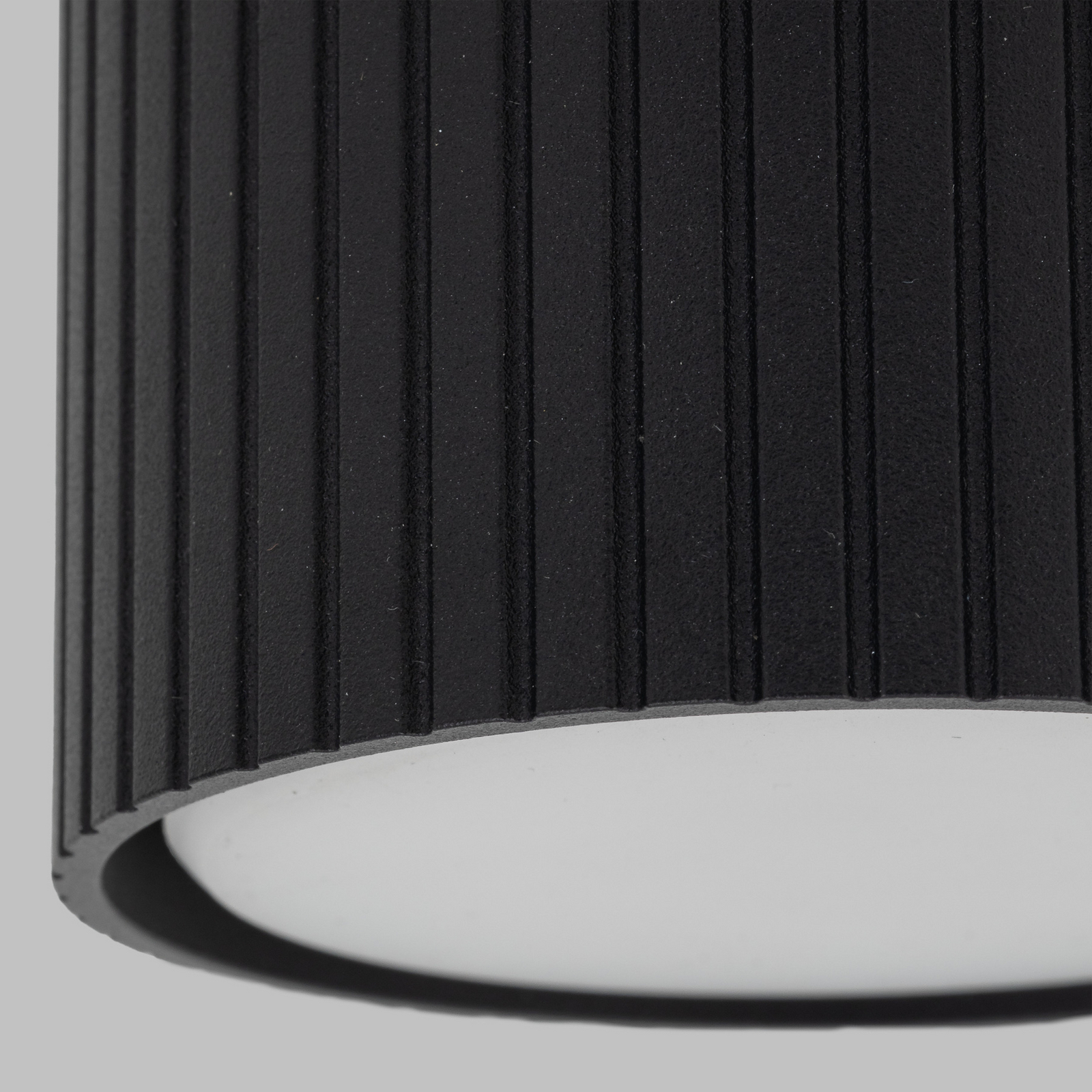 Downlight Ferro, zwart, kunststof, 6 cm hoog, GX53