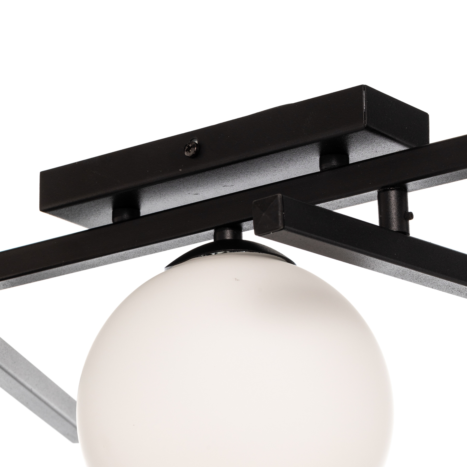 Smart-kattovalaisin musta/opaali 3-lamppuinen