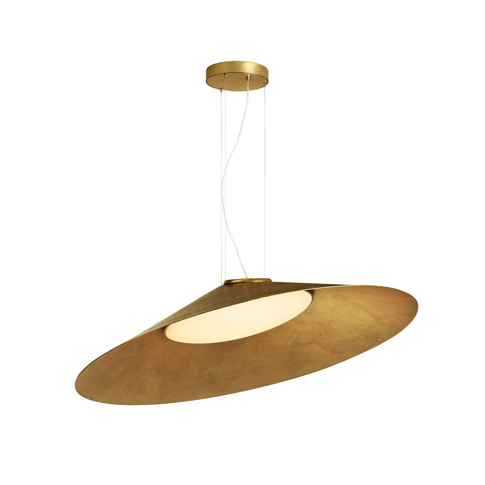 kdln LED piekaramā lampa Kate, zelta folija, 2700 K, Ø 90 cm