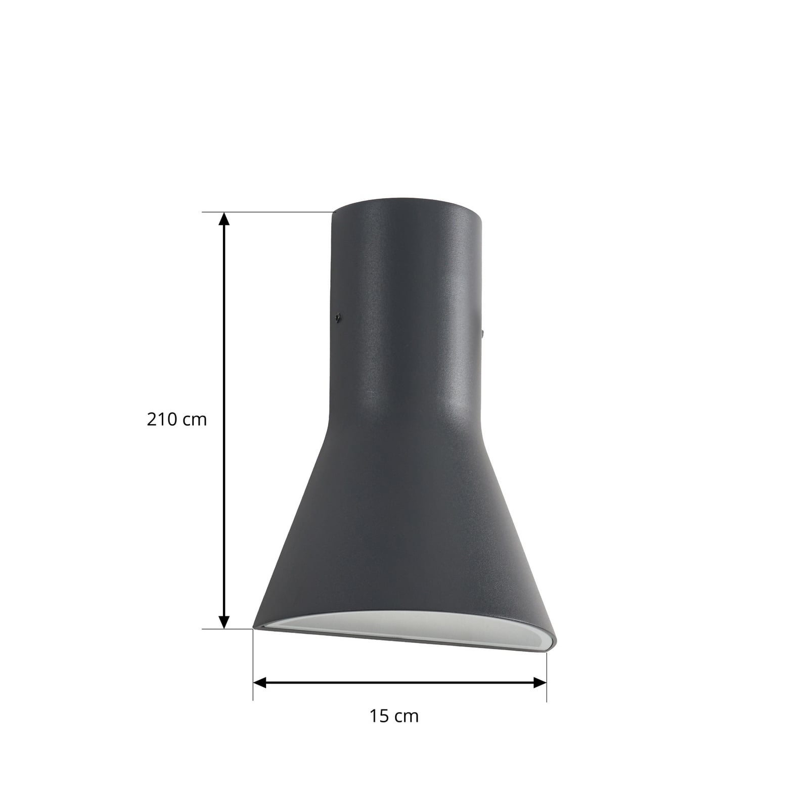 Zephy LED-ulkoseinälamppu, ylös/alas, musta, CCT - Lucande