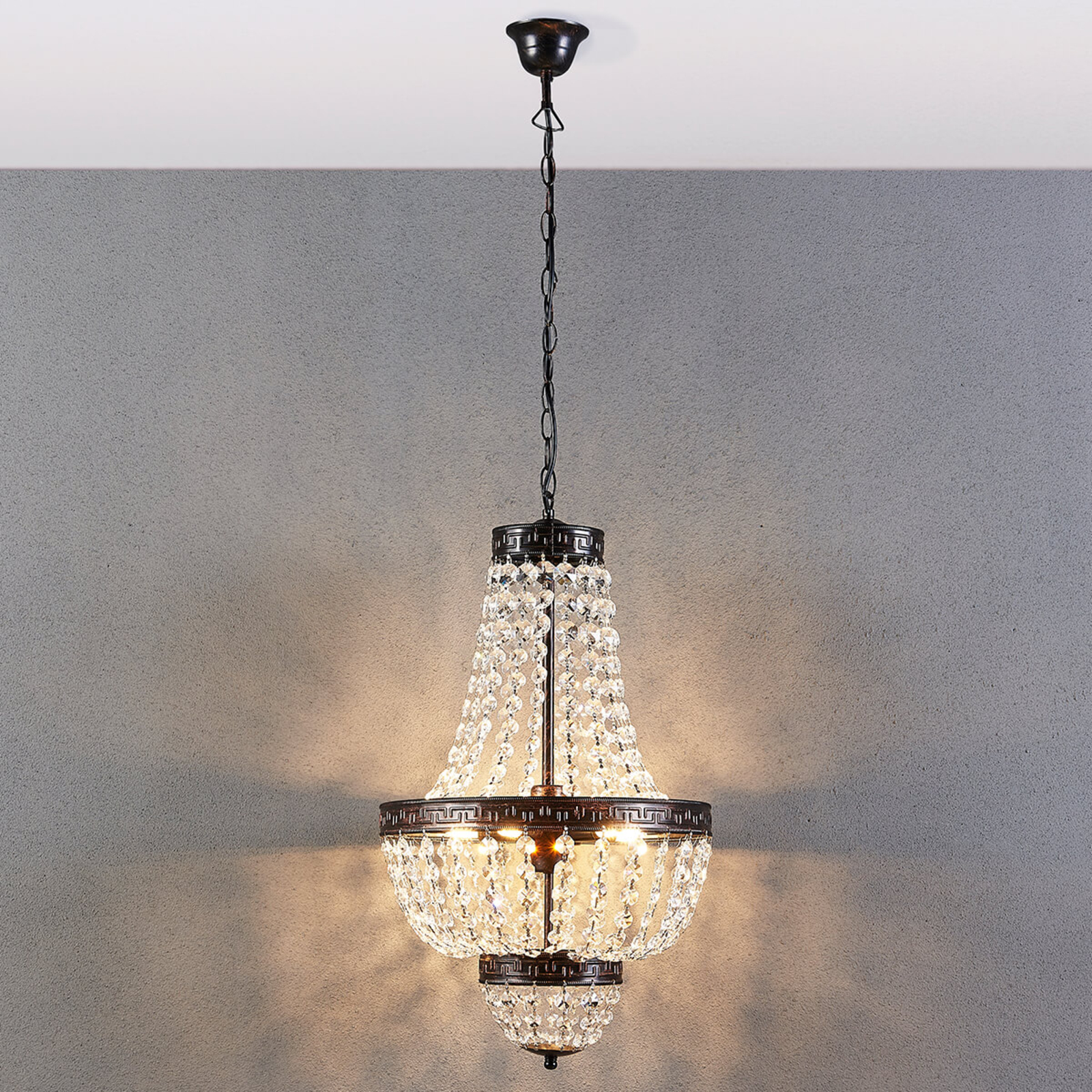 Jorve Candelabro Crystal/Antique - Lindby