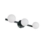 Seinavalgusti Alfio, 50 cm, must metall/klaas, IP44, 3-lambiline