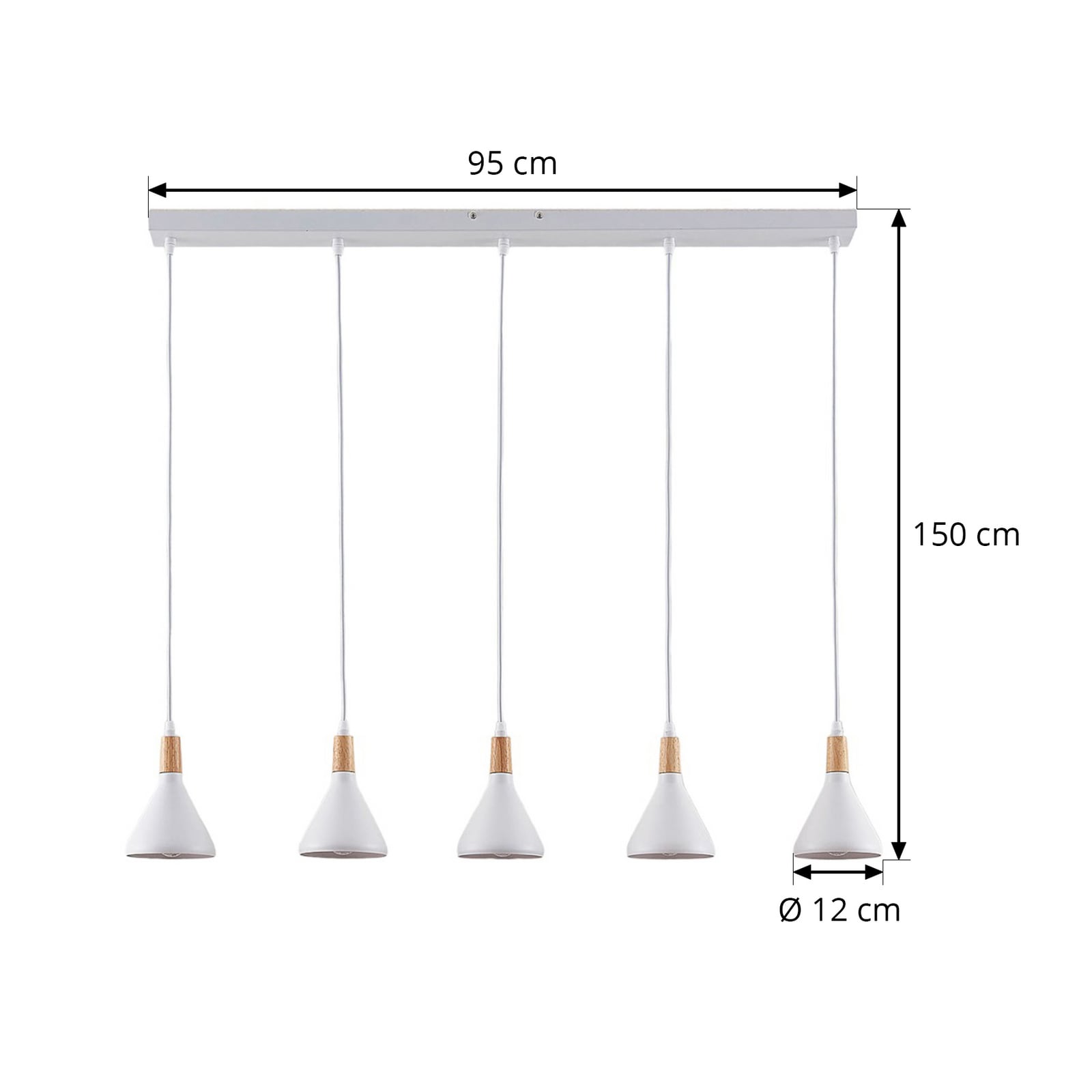 Arina Hanglamp White/Wood - Lindby Arina Hanglamp White/Wood - Lindby
