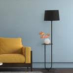 Aluminor Duo floor lamp with a shelf