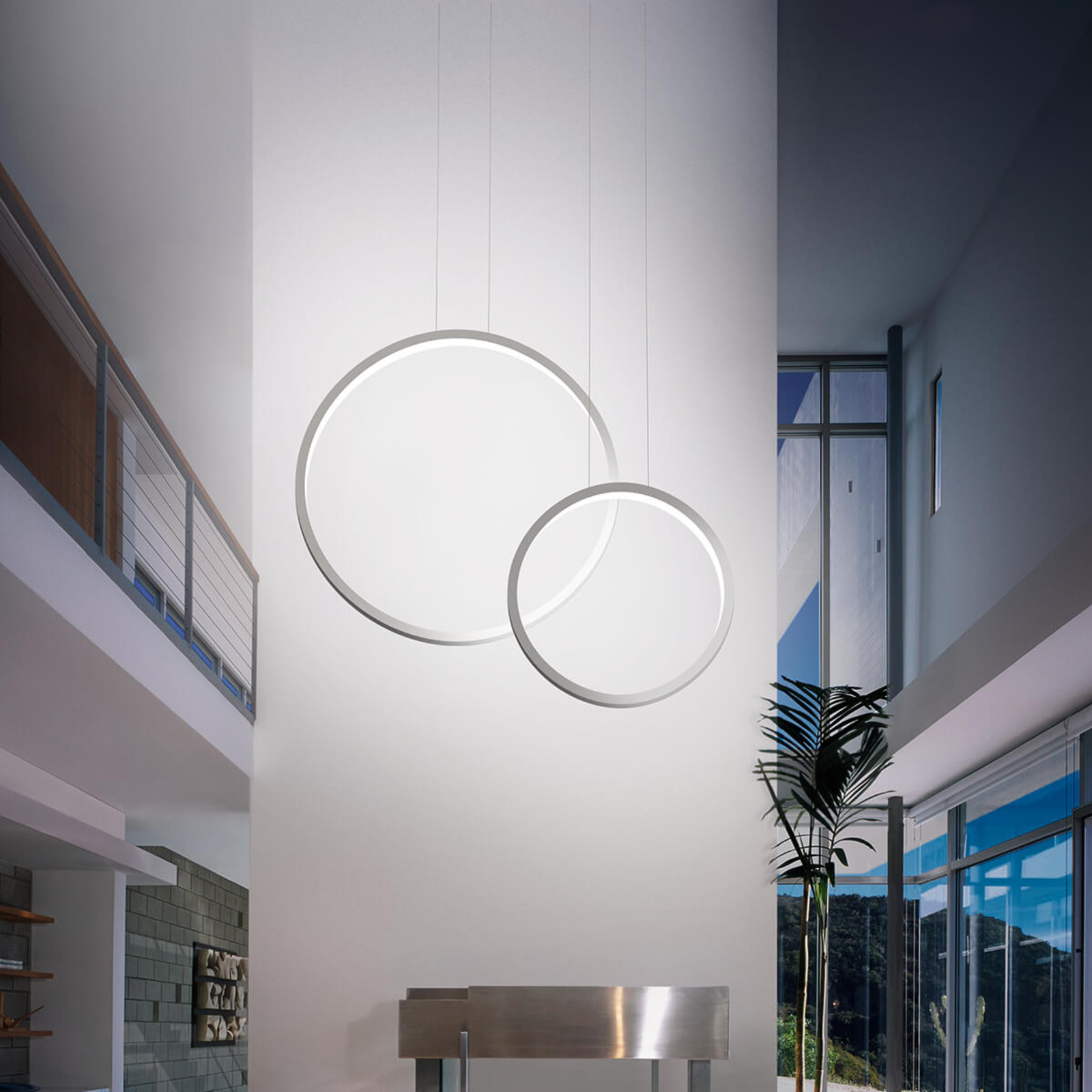 Cini&Nils Assolo - bílé závěsné světlo LED, 43 cm