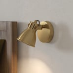 Spot mural Seras, laiton brossé or, 1 lampe