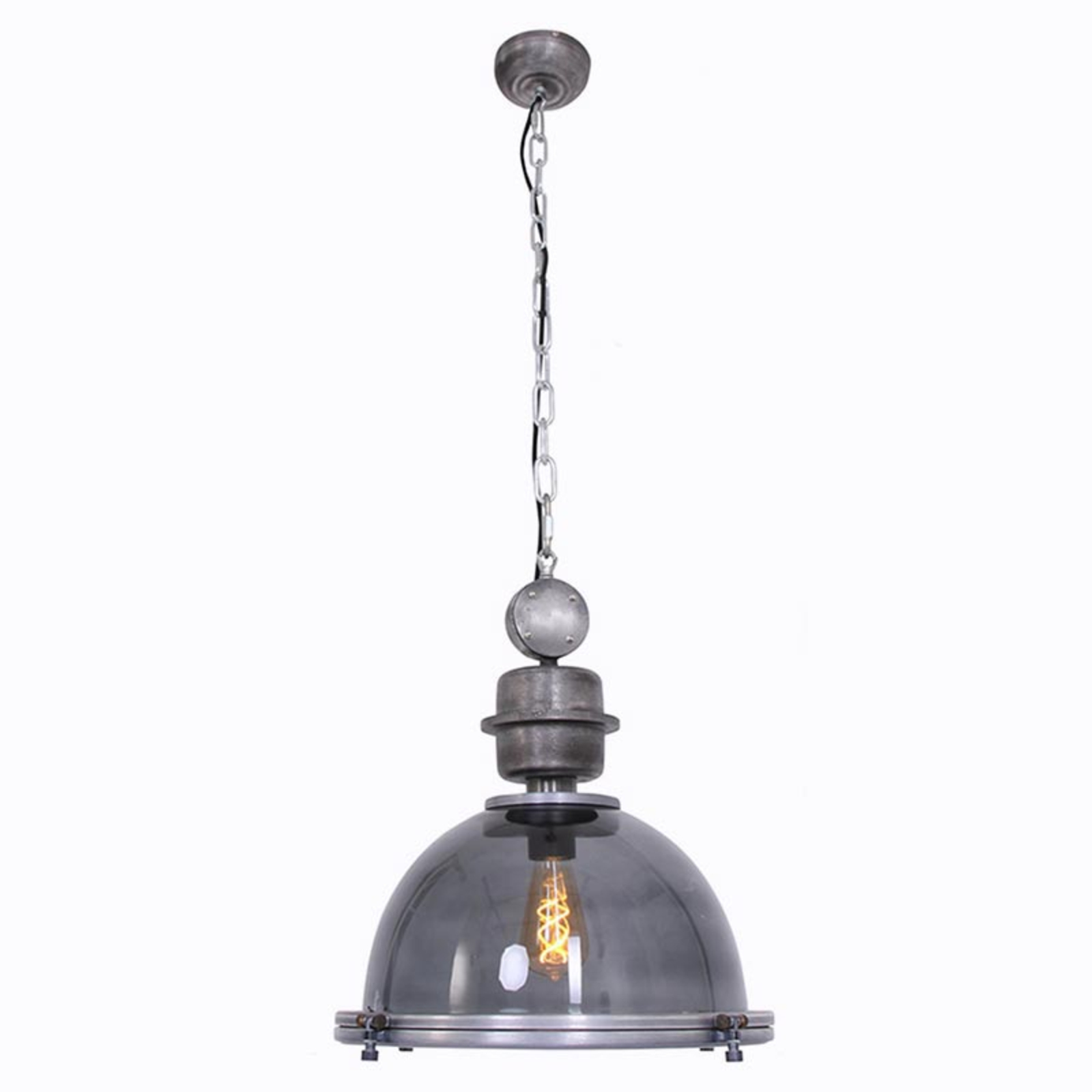 Bikkel - hanglamp met glazen lampenkap