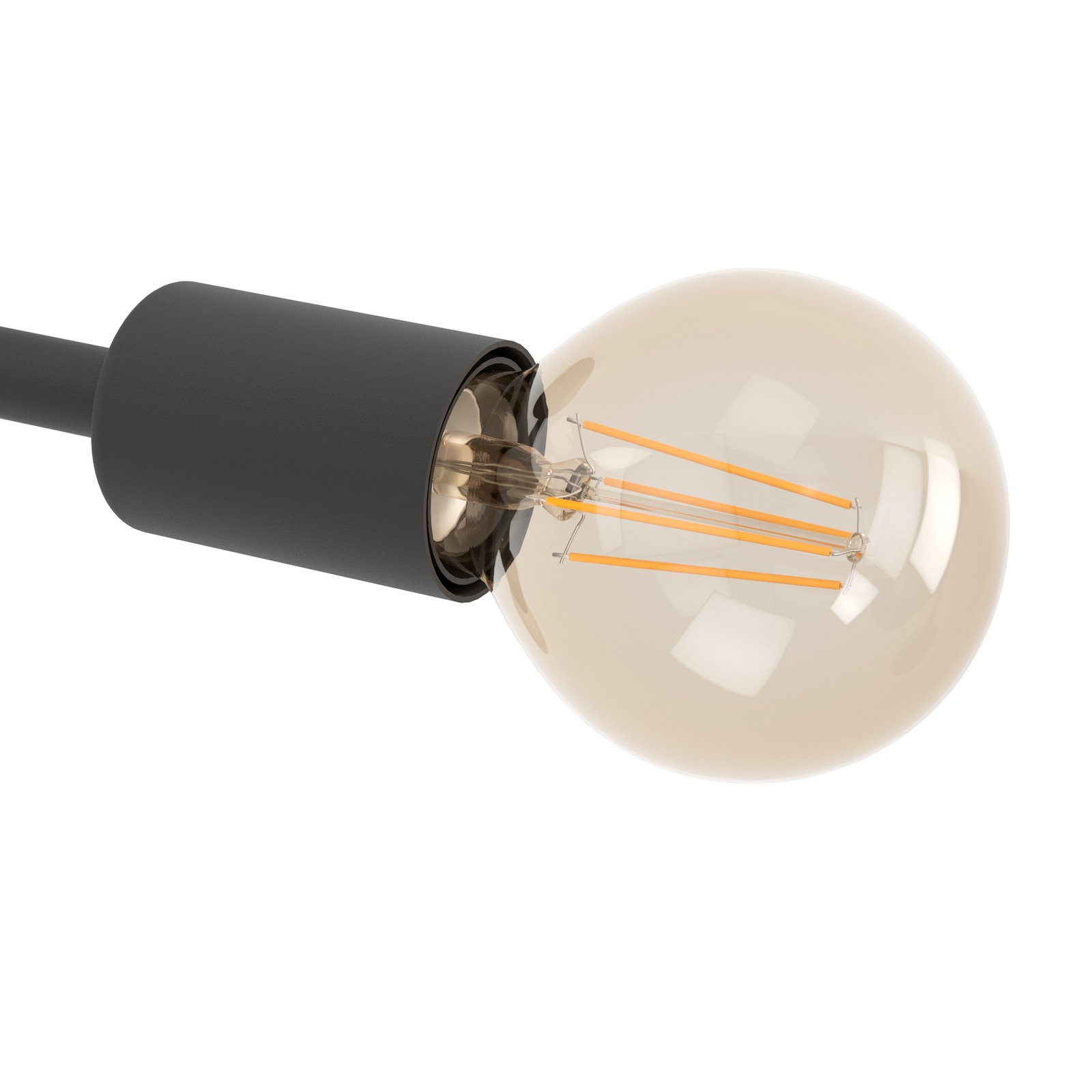 Plafondlamp Bocadella 1 in zwart, 9-lamps