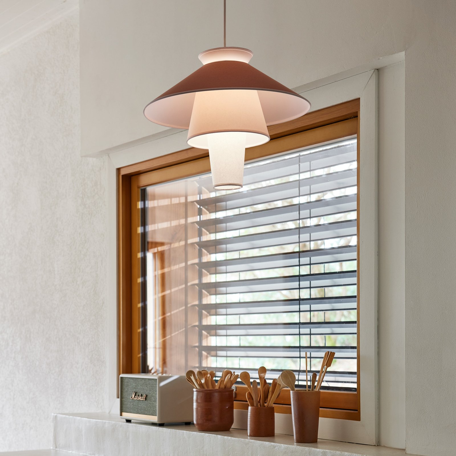 Ruche Hängeleuchte, Ø 40cm, marshmallow - MARKET SET