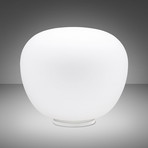 Fabbian Lumi Mochi bordslampa, liggande, Ø 45 cm