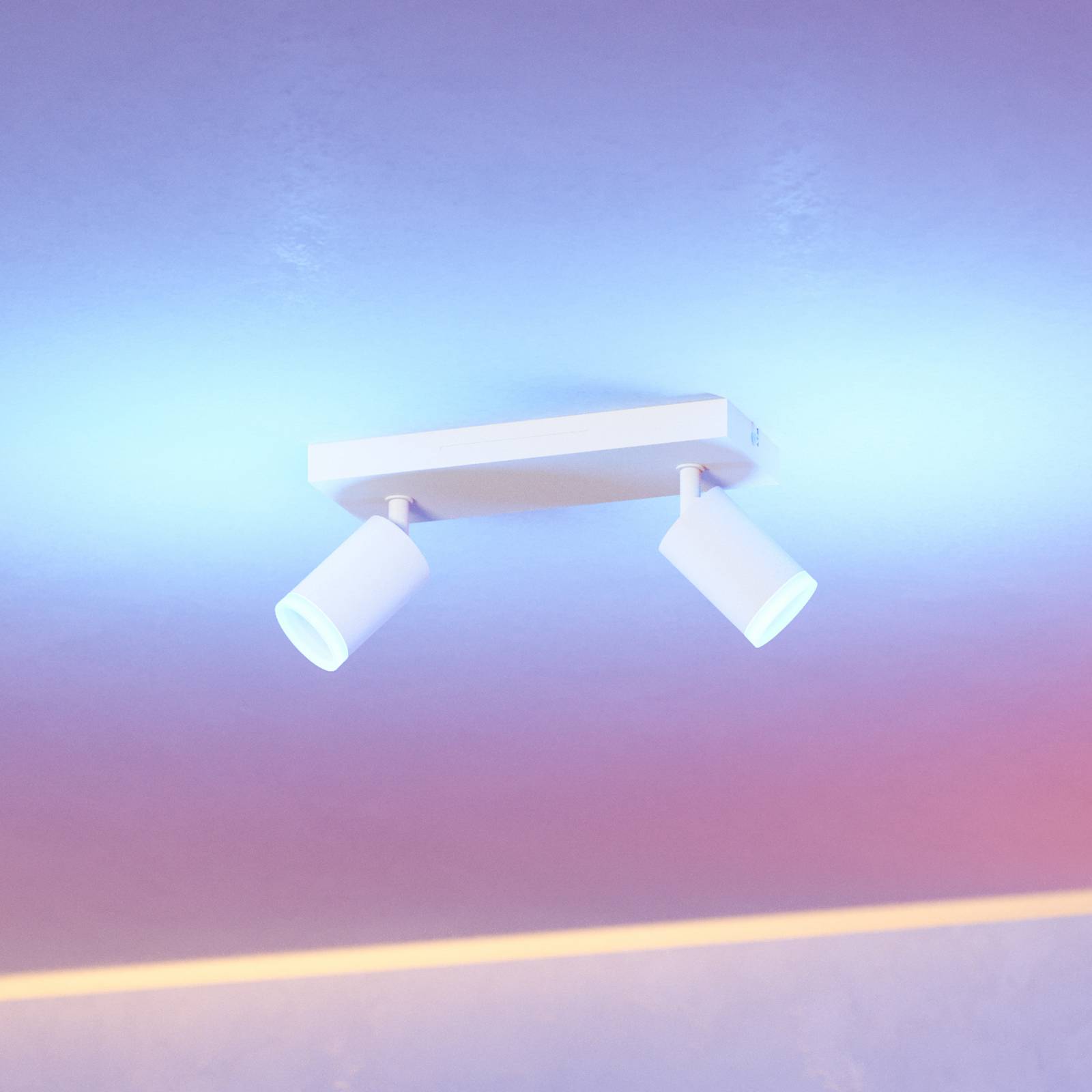 Spot LED intelligent EGLO connect Melitello-Z, à 2 lampes, blanc