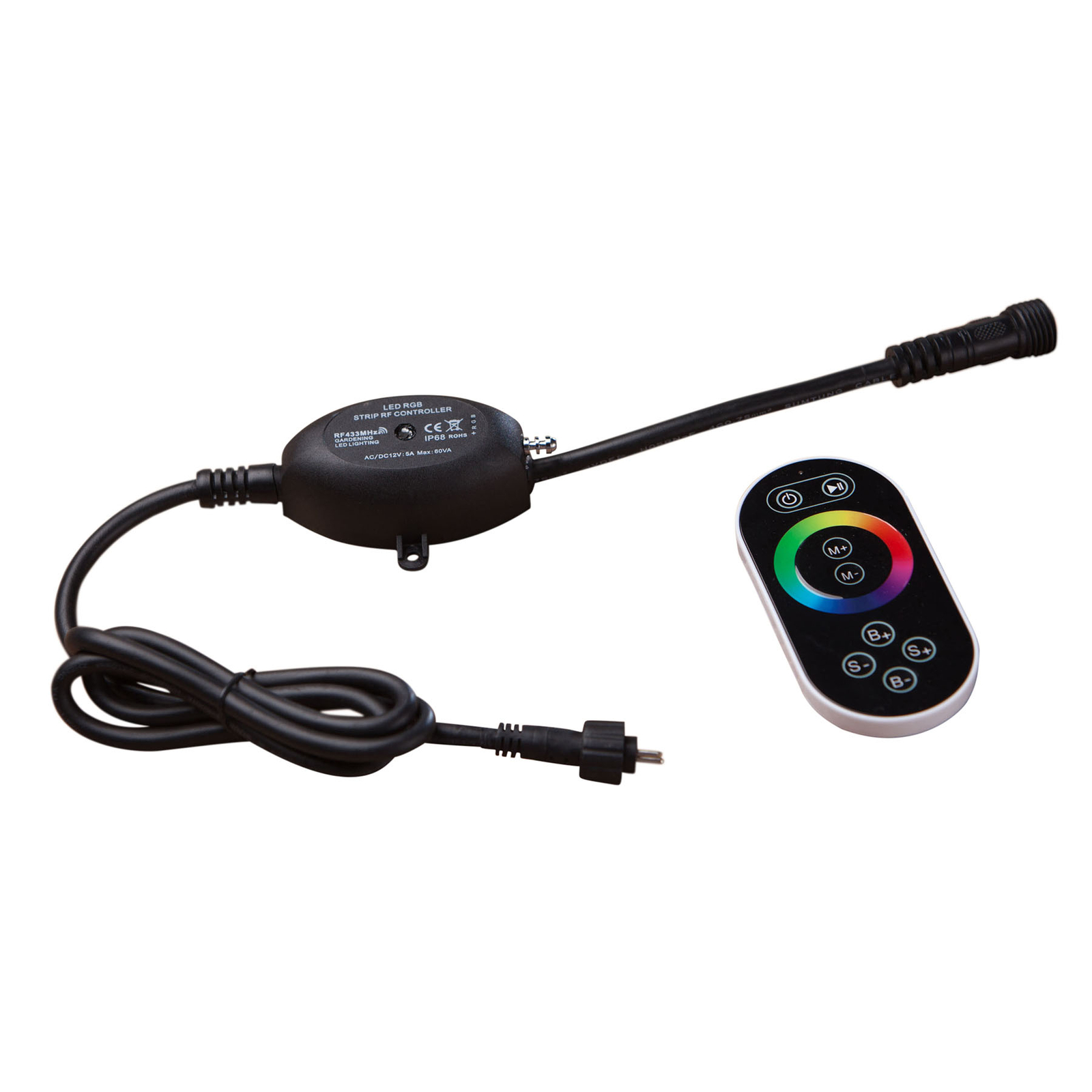 Heissner Smart Lights RGB-Controller - smart udendørsbelysning - sort - Plast, gummi