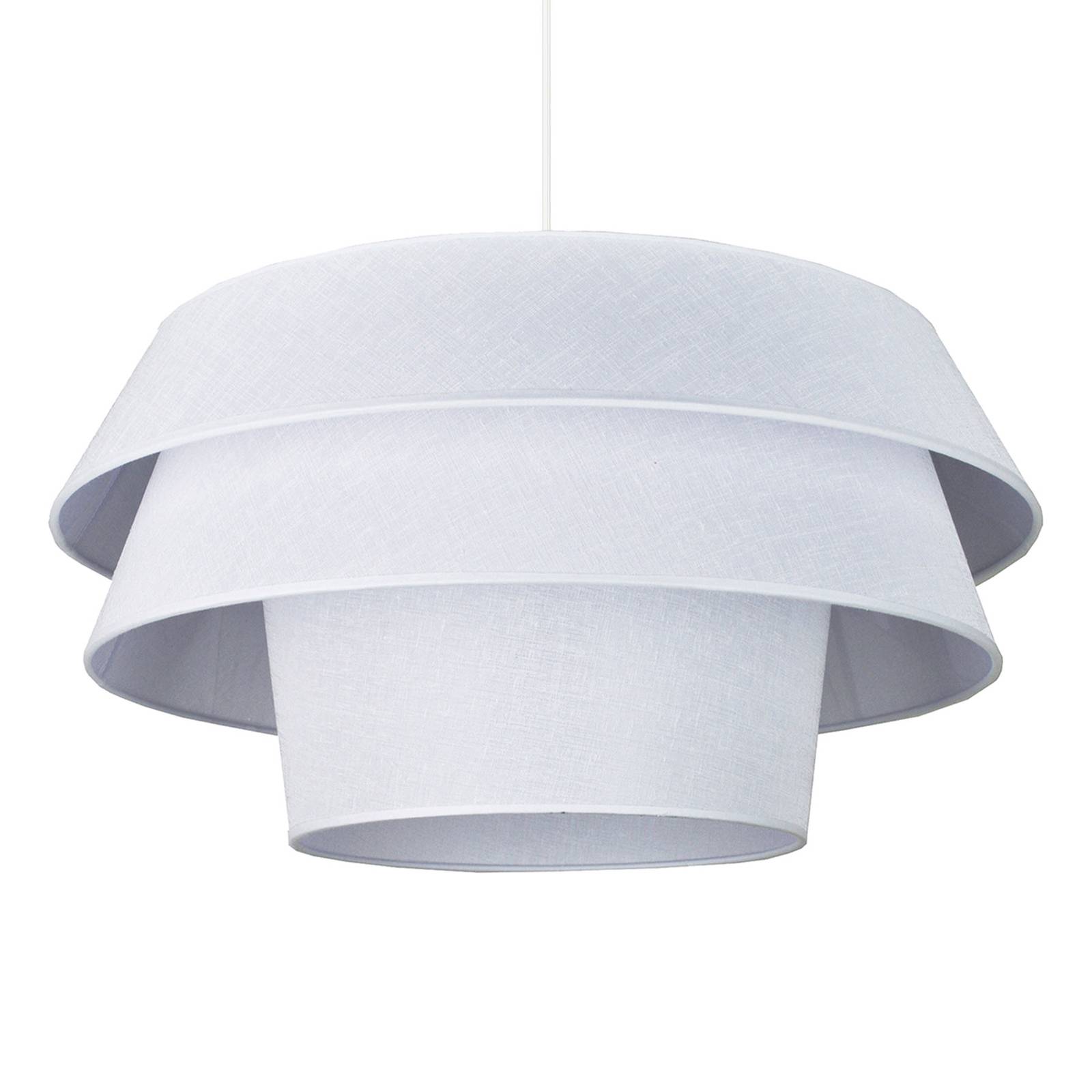 Lotos fabric hanging light, white