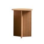 Slit-sivupöytä, lakattu pähkinäpuu, Ø 35 cm - HAY