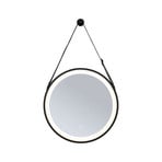 Miro LED Illuminated Spiegel TW IP44 Matt Schwarz - Paulmann