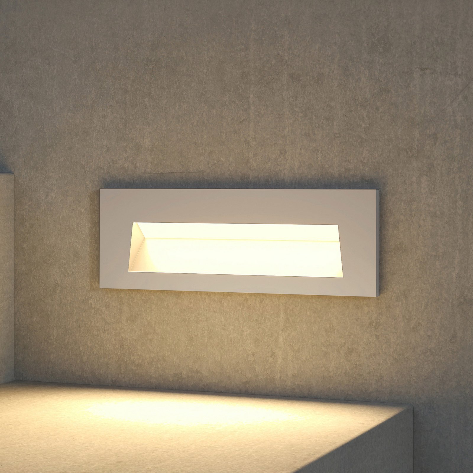 Arcchio Javis LED indbygningslampe, glat, sølvgrå