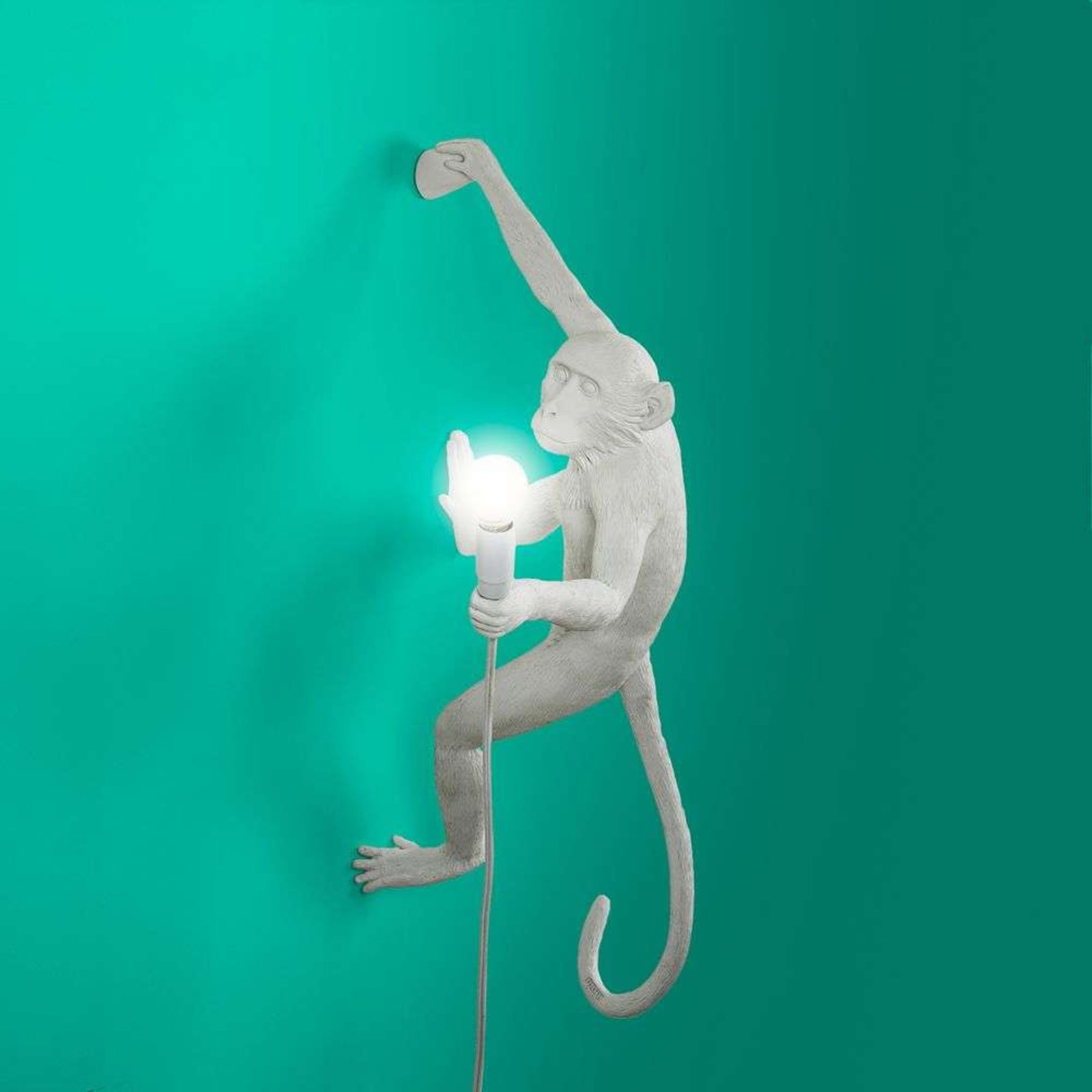 Monkey Hanging Wall Lamp Right White - Seletti