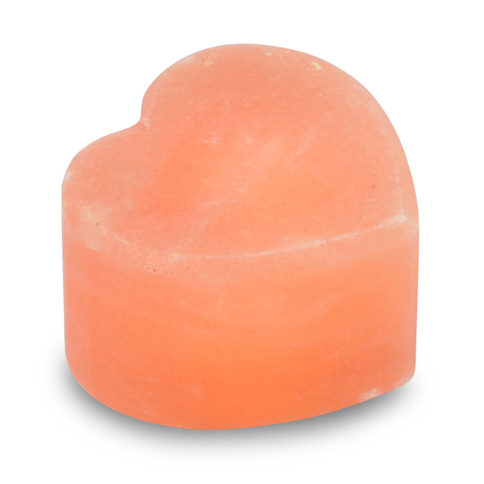 LED salt lamp heart with USB connector, amber