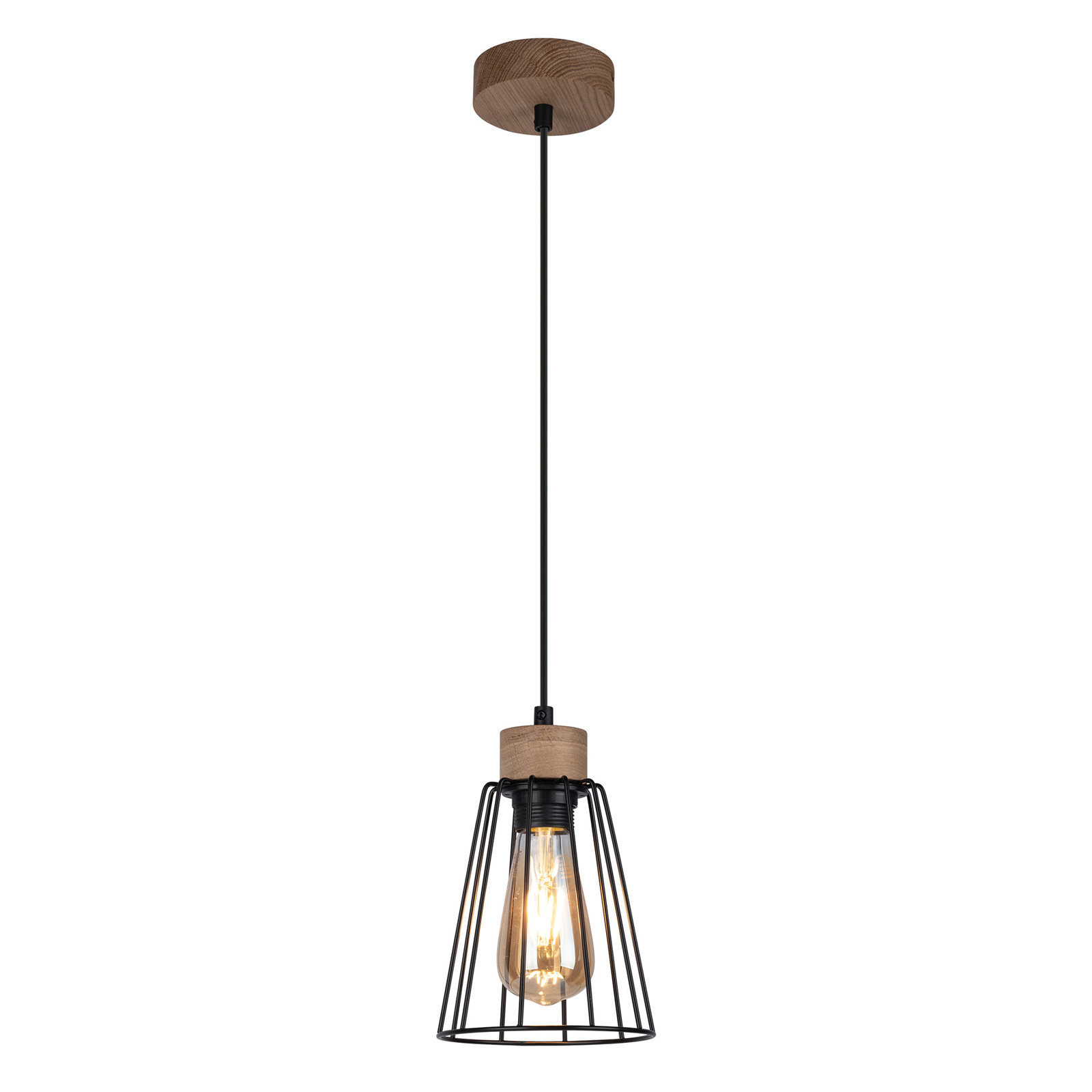 Envolight Dorvi hanglamp eiken geolied, 1-lamp