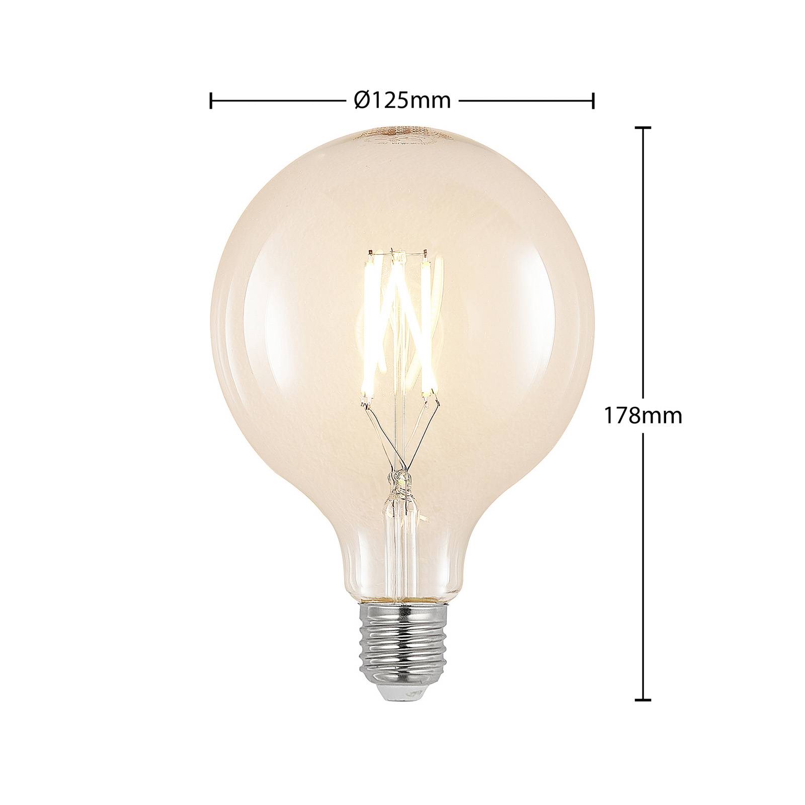 Arcchio Ampoule LED E27 6 W 2 700 K G125 globe, filament