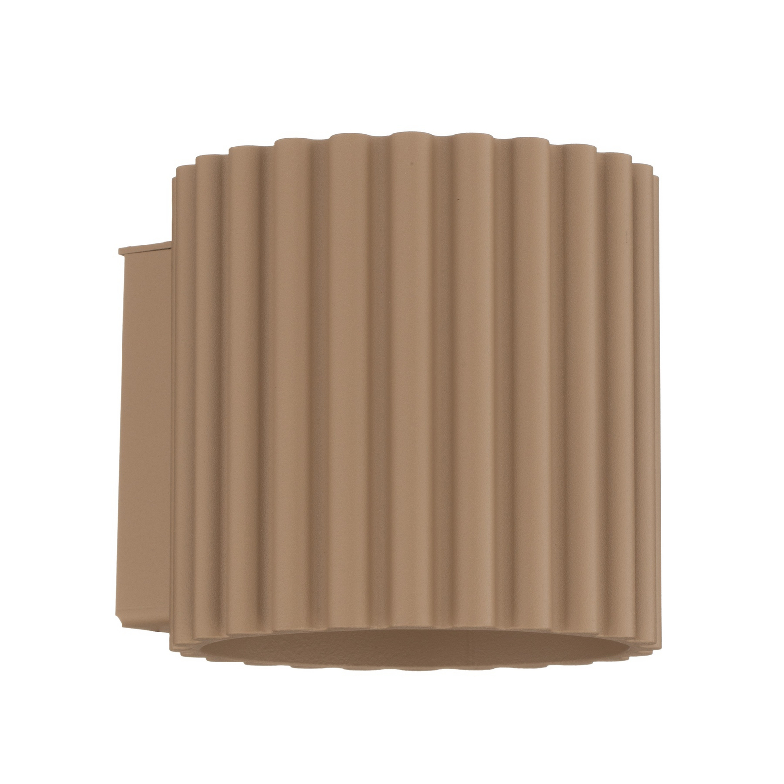 Aura-seinävalaisin, taupe, Ø10 cm, G9, valo ylös/alas, alumiini Aura-seinävalaisin, taupe, Ø10 cm, G9, valo ylös/alas, alumiini