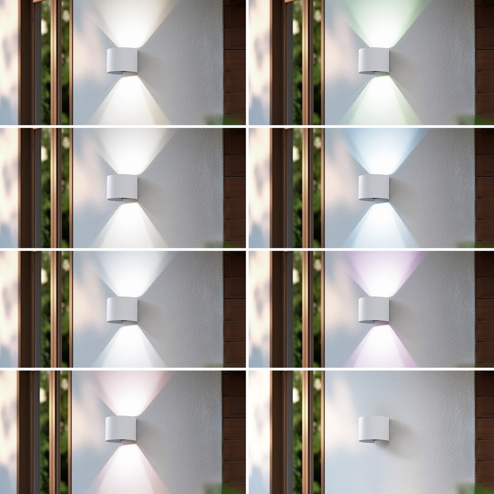 Dara Round LED Smart Utendørs Vegglampe Hvit - Lindby